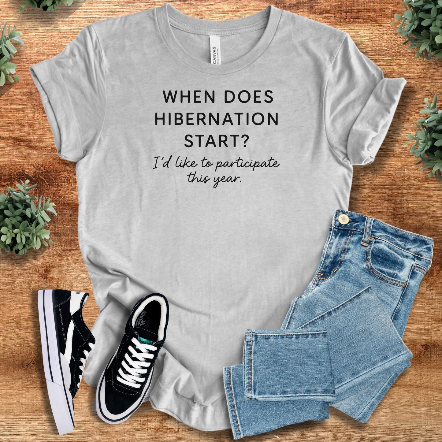 When Does Hibernation Start Bella Canvas Tee