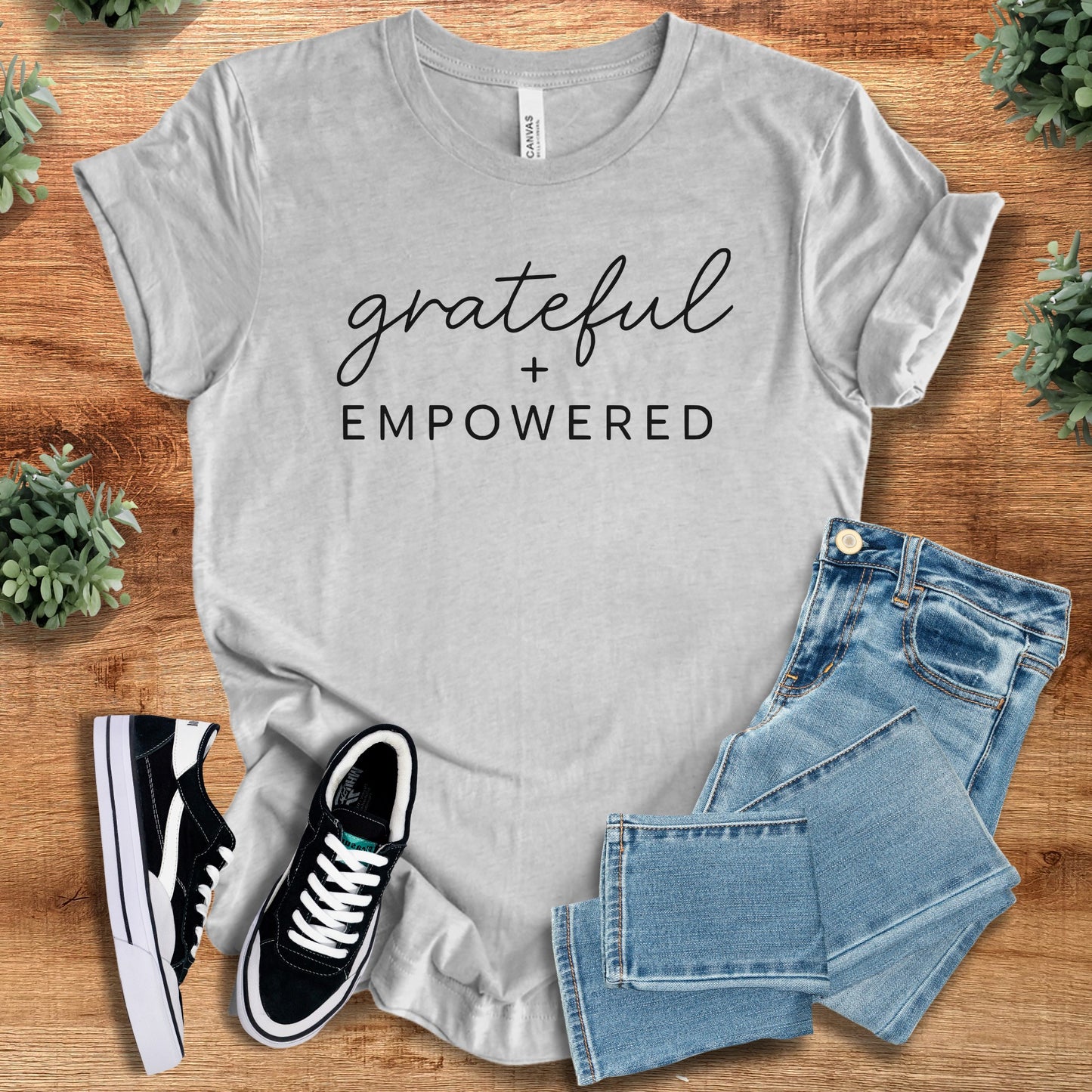 Grateful + Empowered Bella Canvas Tee