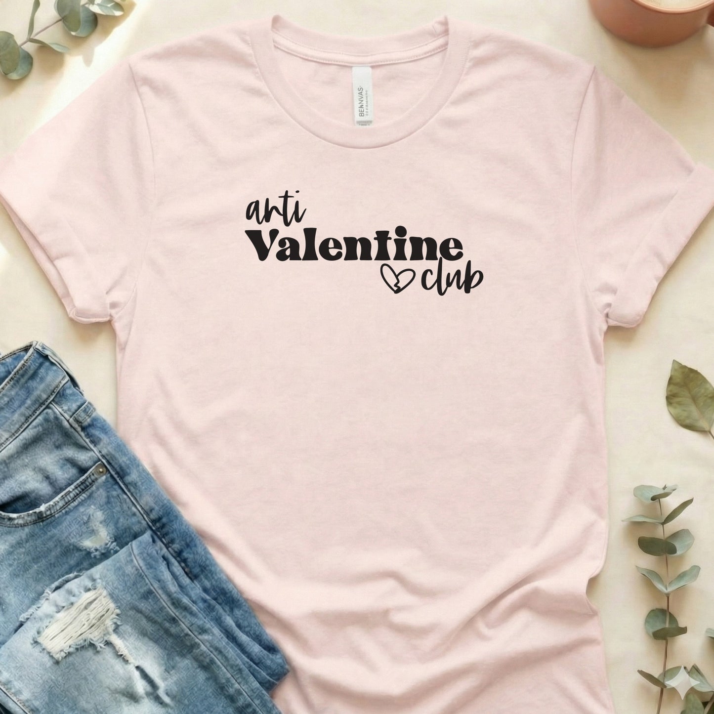 Anti Valentine Club Graphic Tee Shirt