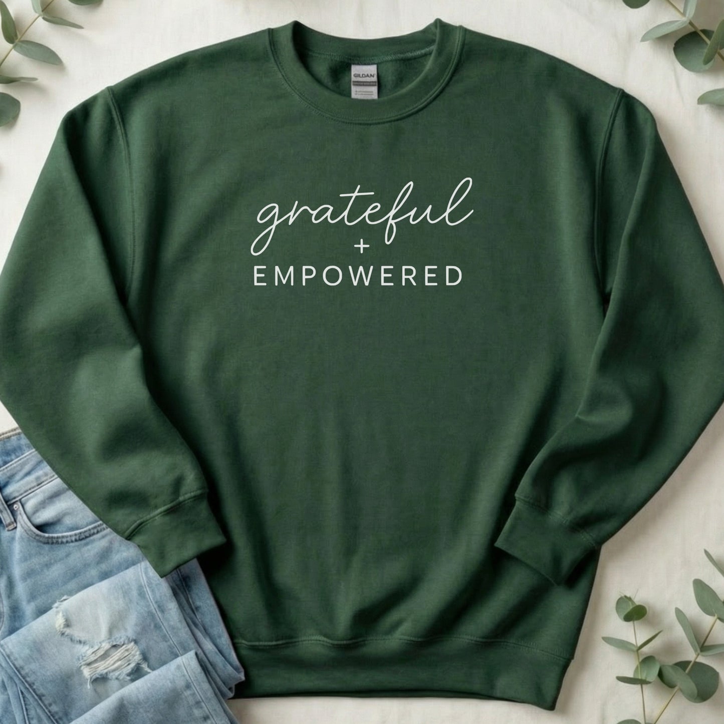 Grateful And Empowered Crewneck Sweatshirt Product