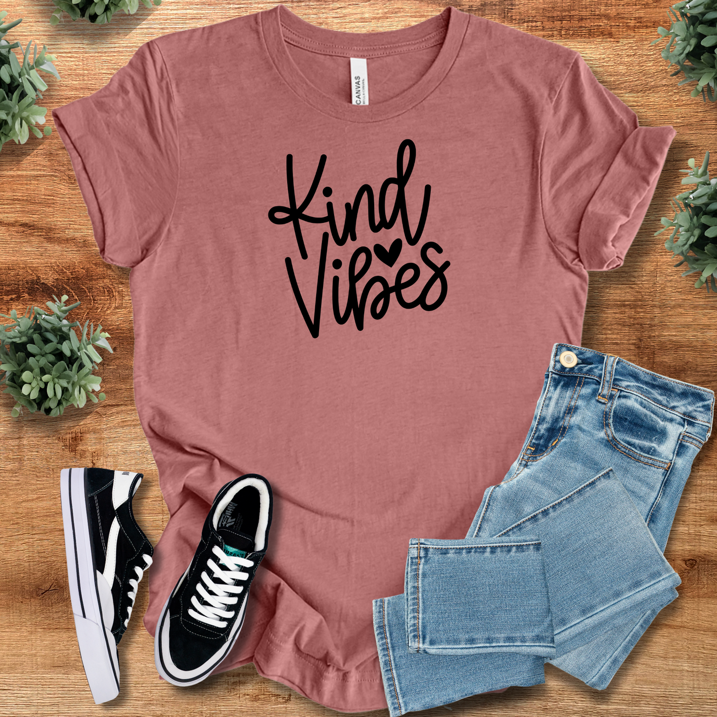 Kind Vibes Tee T‑Shirt | Soft Bella+Canvas Tee