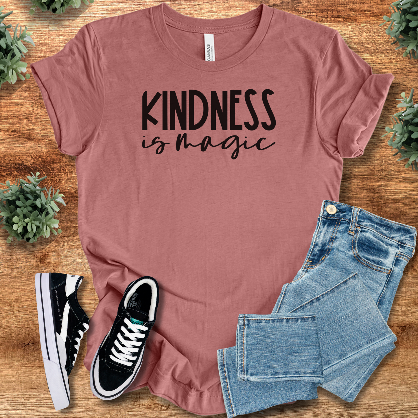 Kindness Is Magic Shirt | Positive Vibes Graphic Tee | Bella Canvas Unisex