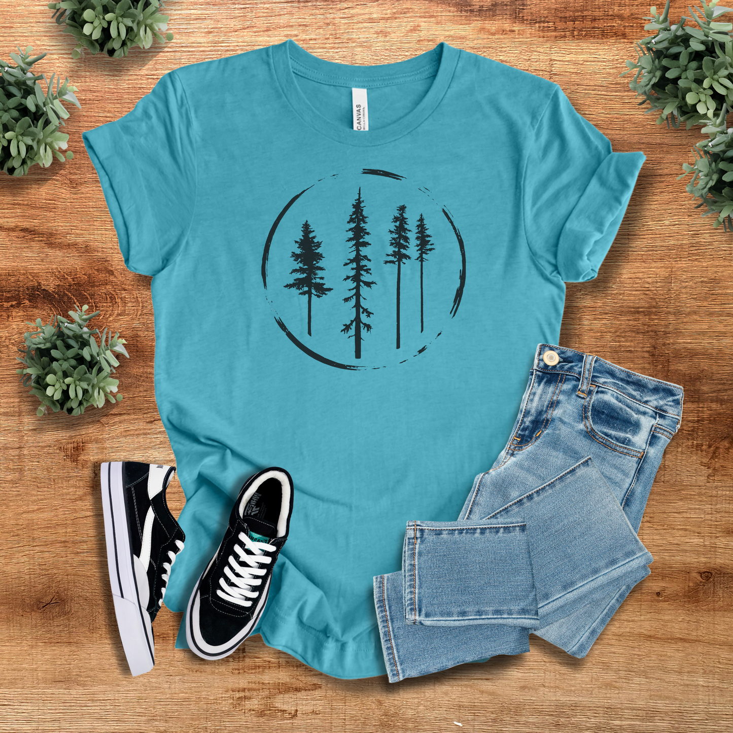Minimal Forest Circle Tee