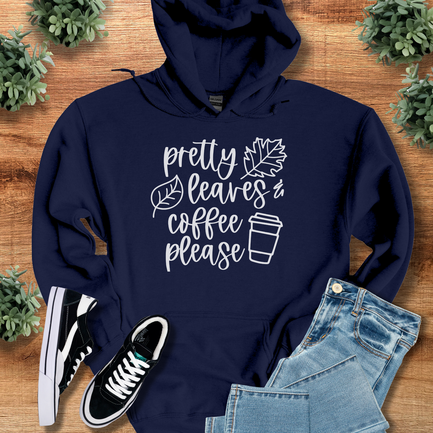 Pretty Leaves & Coffee Please Hoodie