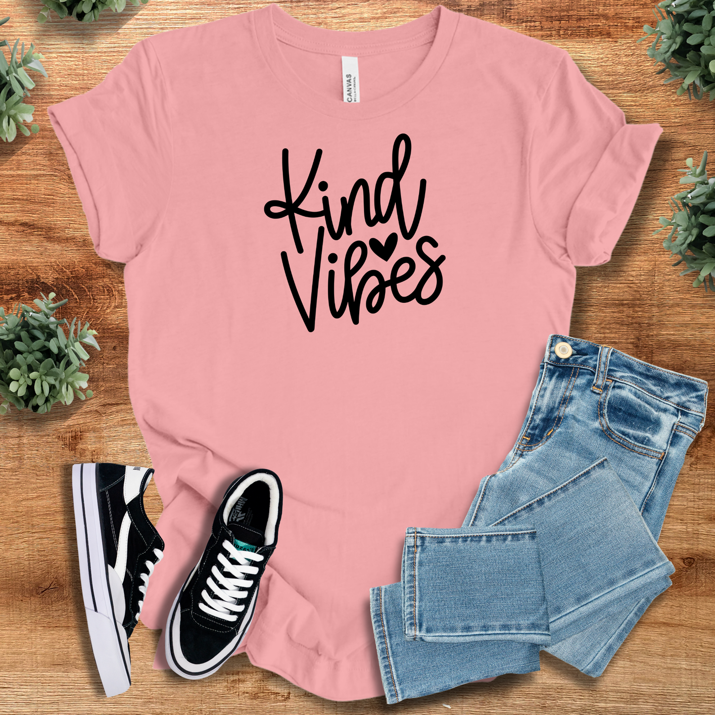 Kind Vibes Tee T‑Shirt | Soft Bella+Canvas Tee
