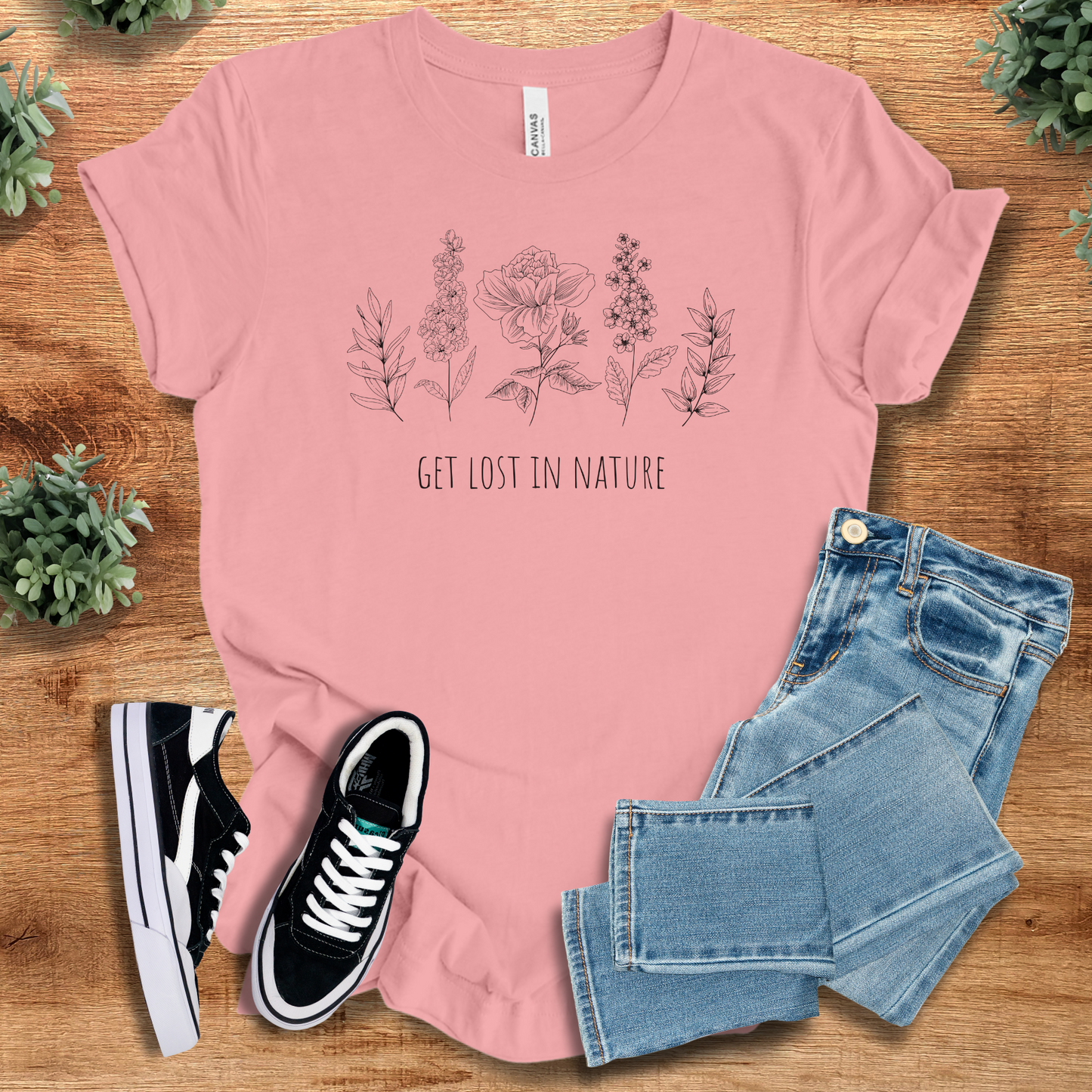 Get Lost In Nature T‑Shirt | Soft Bella+Canvas Tee
