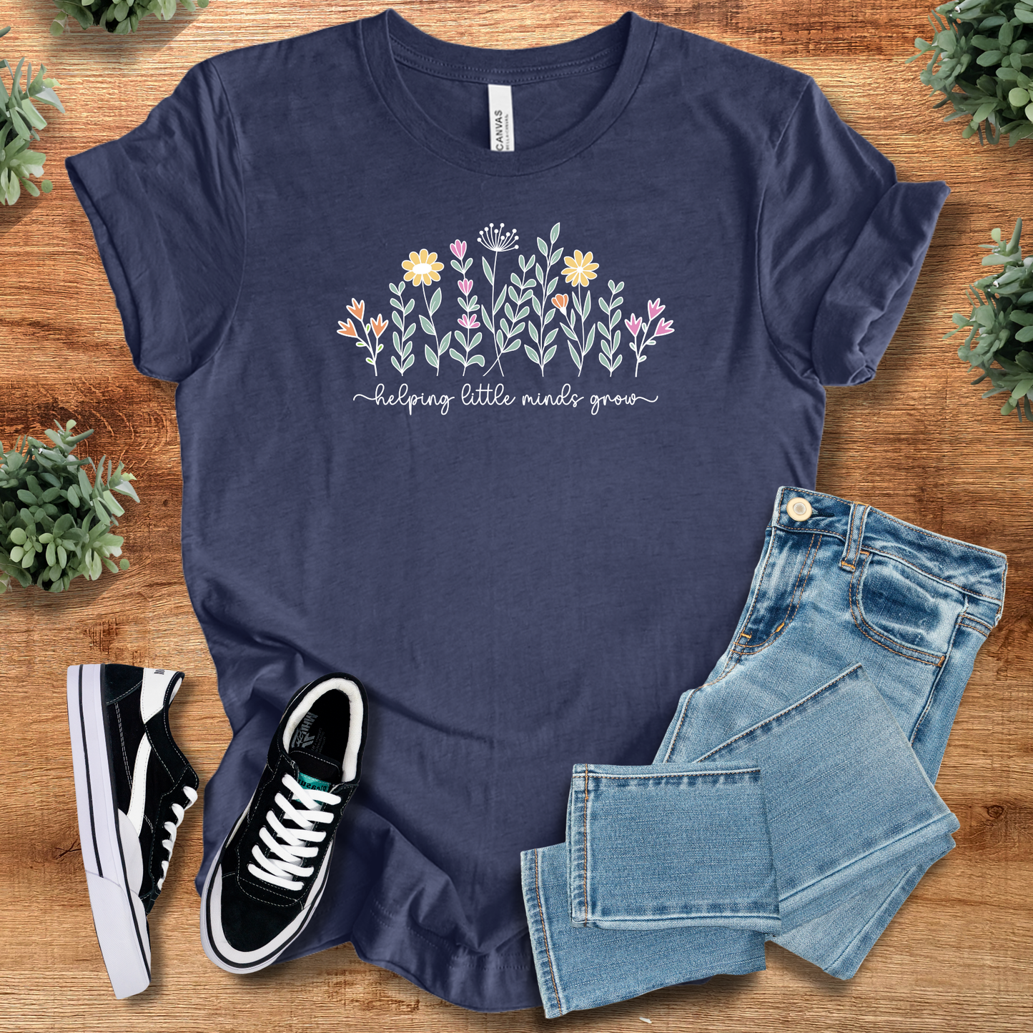 Wildflower Helping Little Minds Grow T‑Shirt | Soft Bella+Canvas Tee
