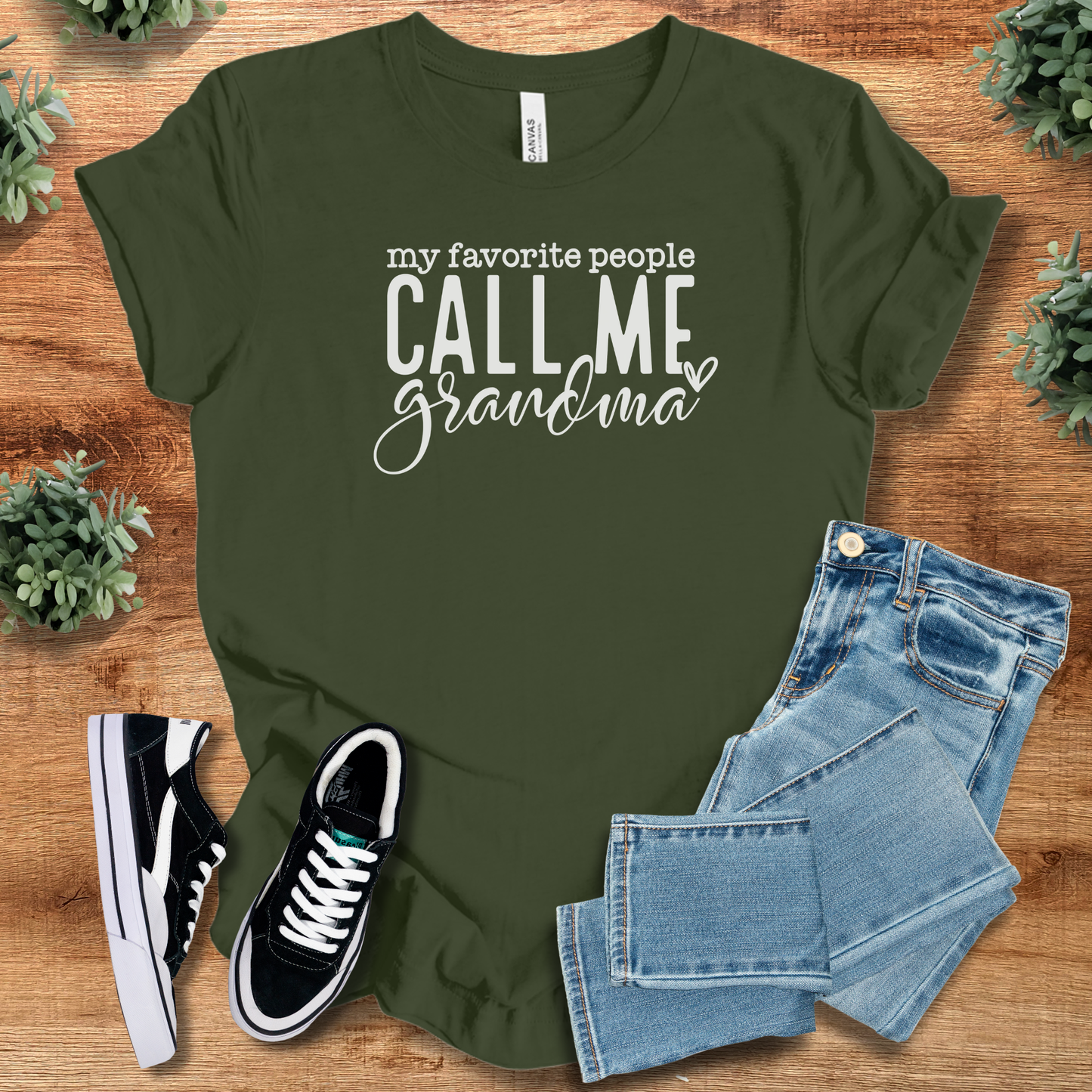My Favorite People Call Me Grandma T‑Shirt | Soft Bella+Canvas Tee