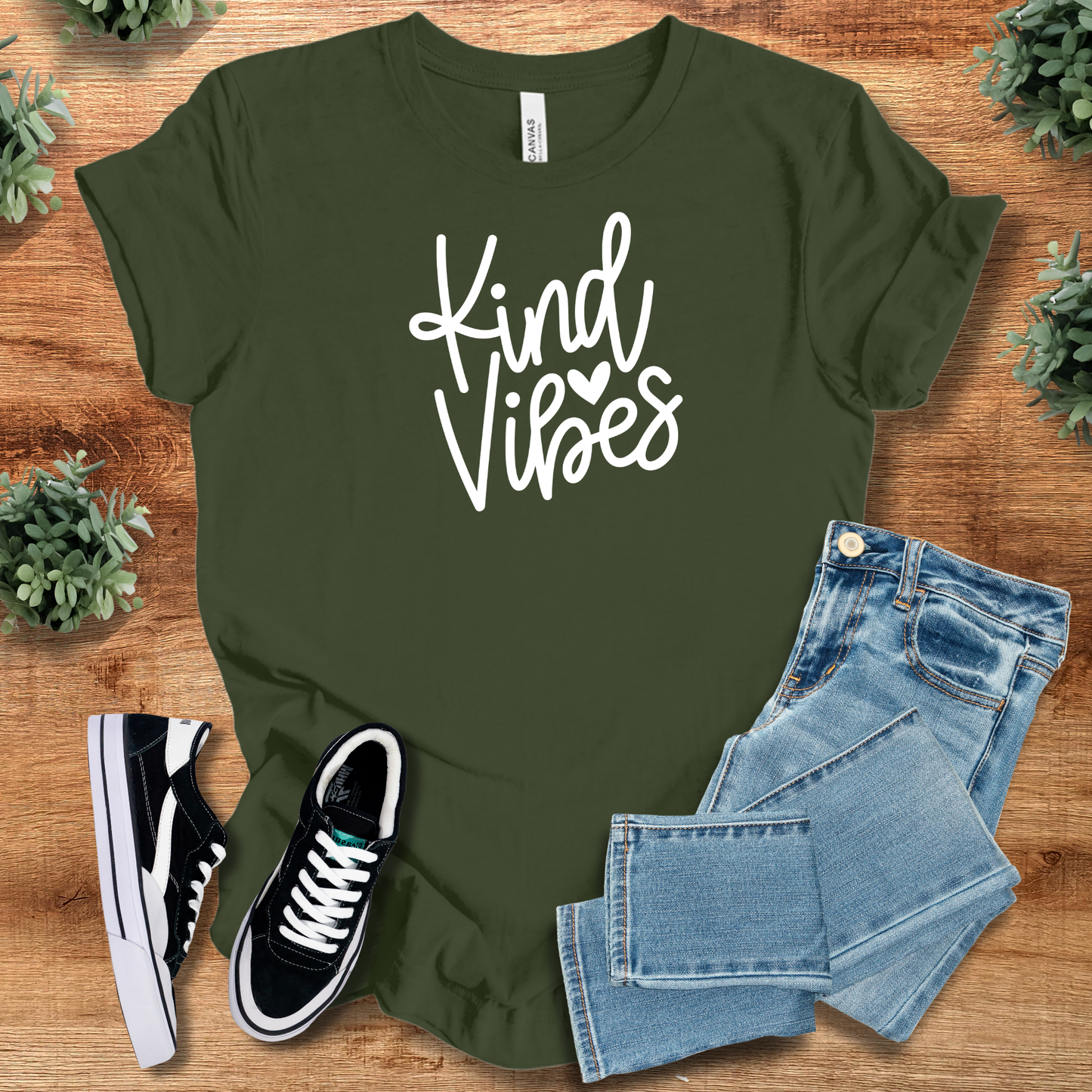 Kind Vibes Tee T‑Shirt | Soft Bella+Canvas Tee