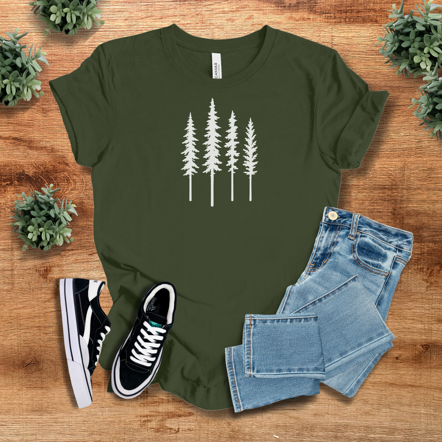 Minimal Pine Tree Tee