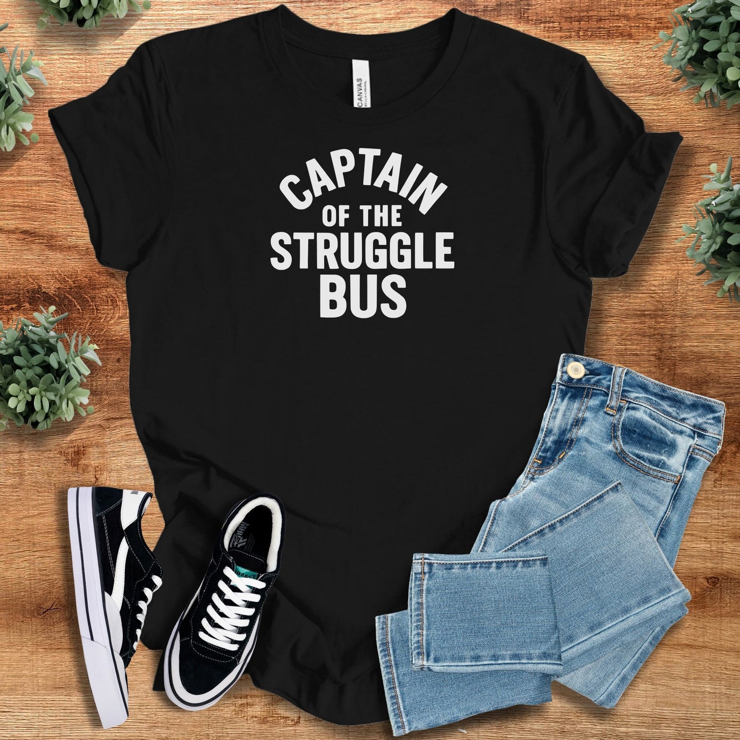 captain of the struggle bus | T-Shirt | Signature Vibes - Black