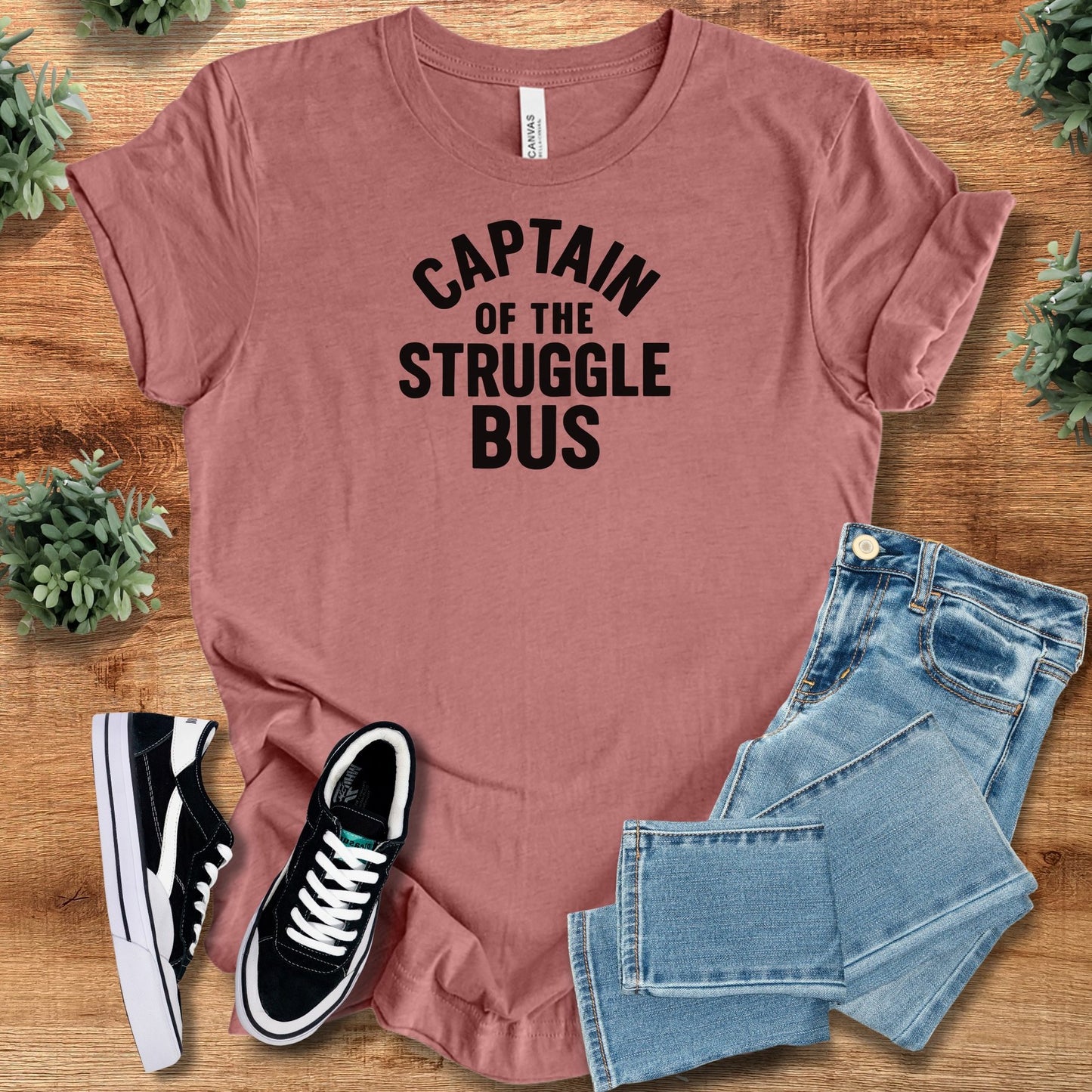 captain of the struggle bus | T-Shirt | Signature Vibes - Heather Mauve