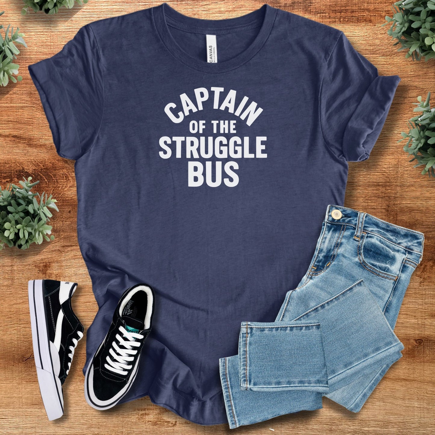 captain of the struggle bus | T-Shirt | Signature Vibes - Heather Navy
