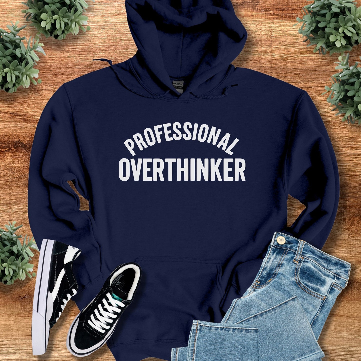 professional overthinker | Hoodie | Signature Vibes - Navy