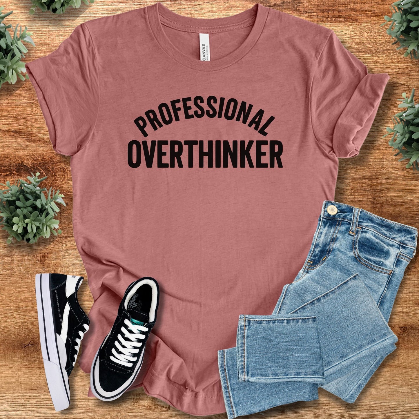 professional overthinker | T-Shirt | Signature Vibes - Heather Mauve