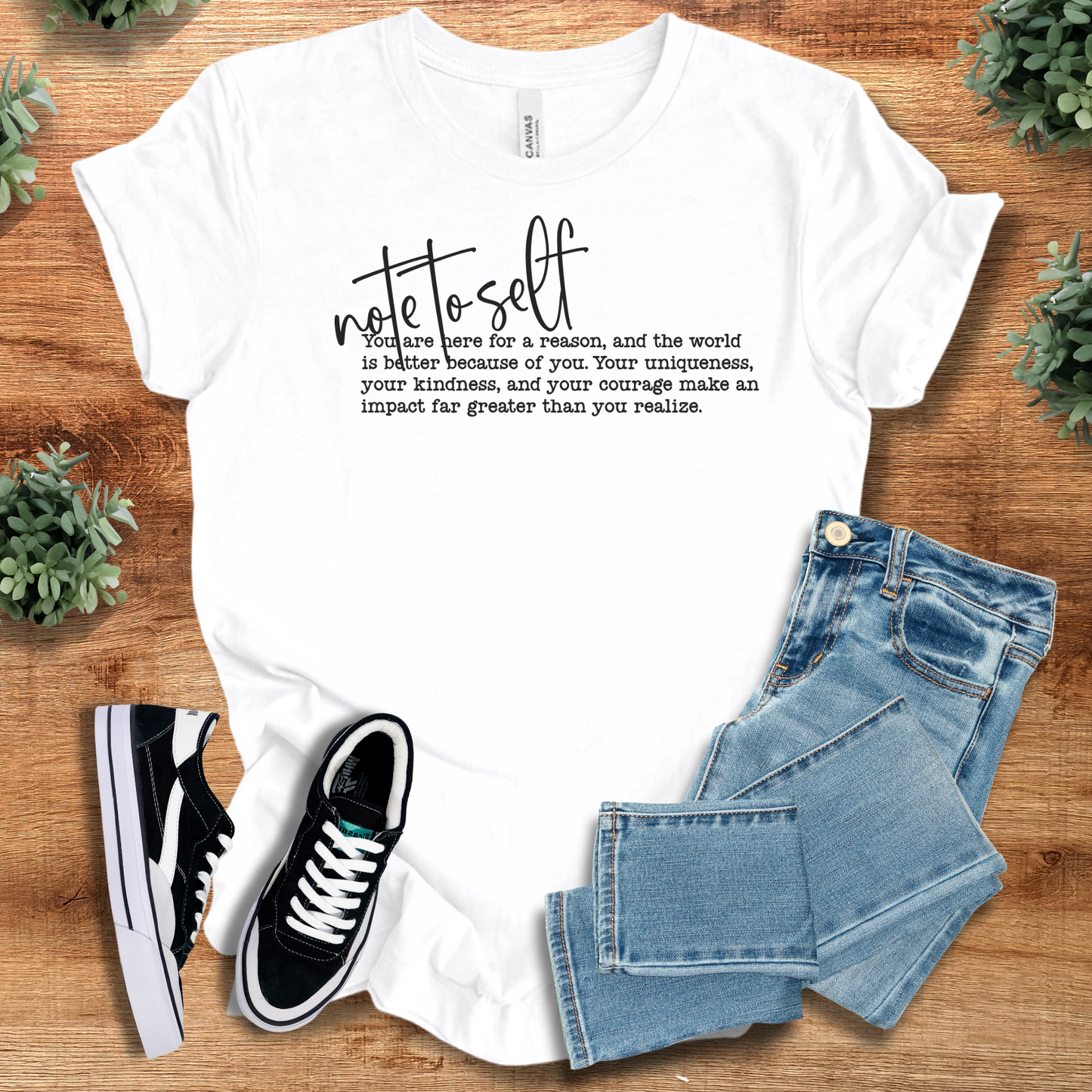 Note To Self Tee T‑Shirt | Soft Bella+Canvas Tee