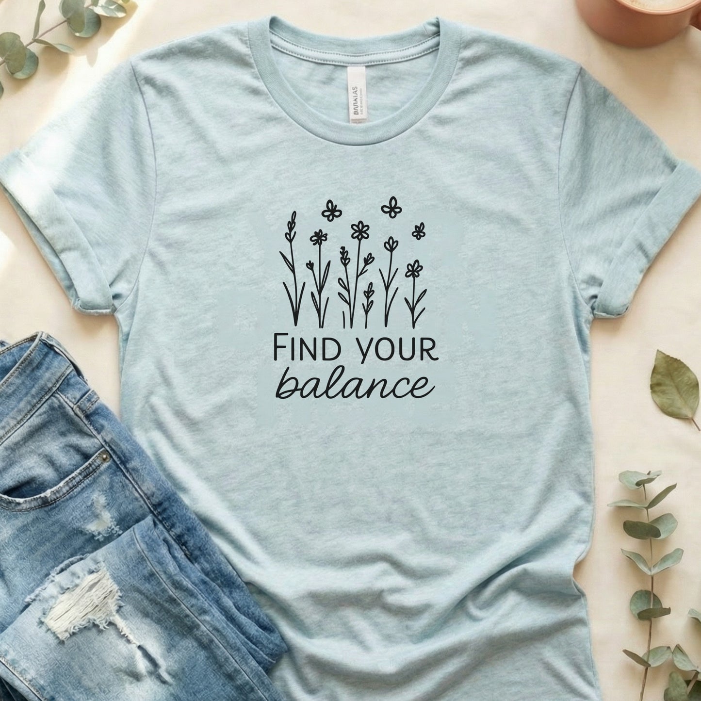 Find Your Balance Graphic Tee Statement Shirt