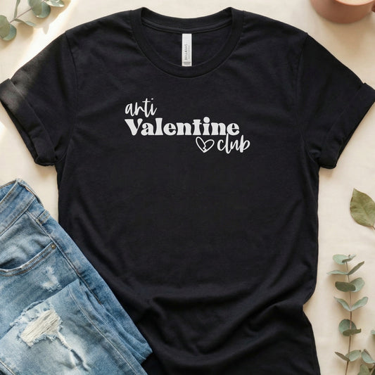 Anti Valentine Club Statement Shirt Casual Wear