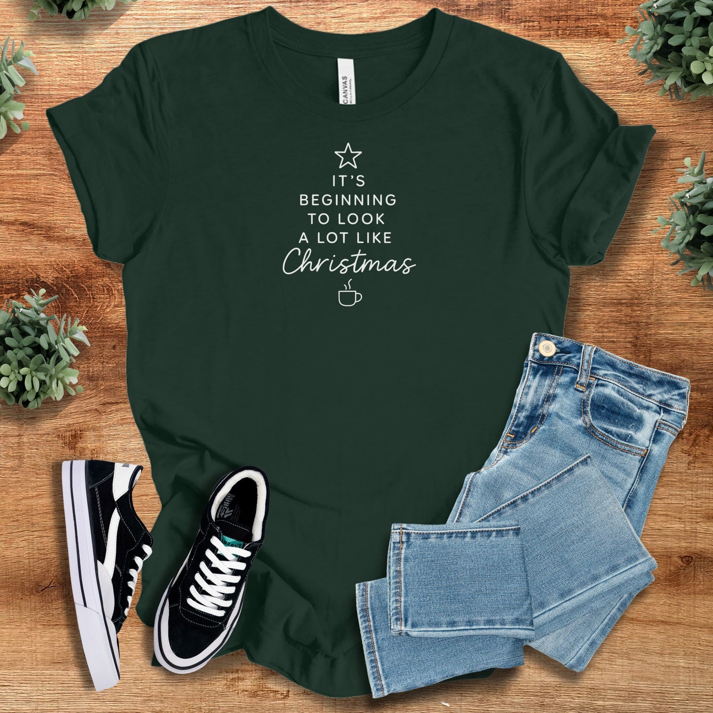 It's Beginning to Look alot Like Christmas Bella Canvas Tee