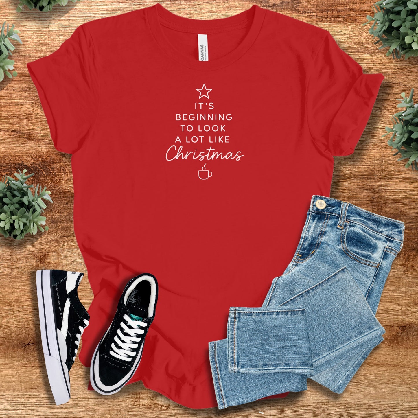 It's Beginning to Look alot Like Christmas Bella Canvas Tee