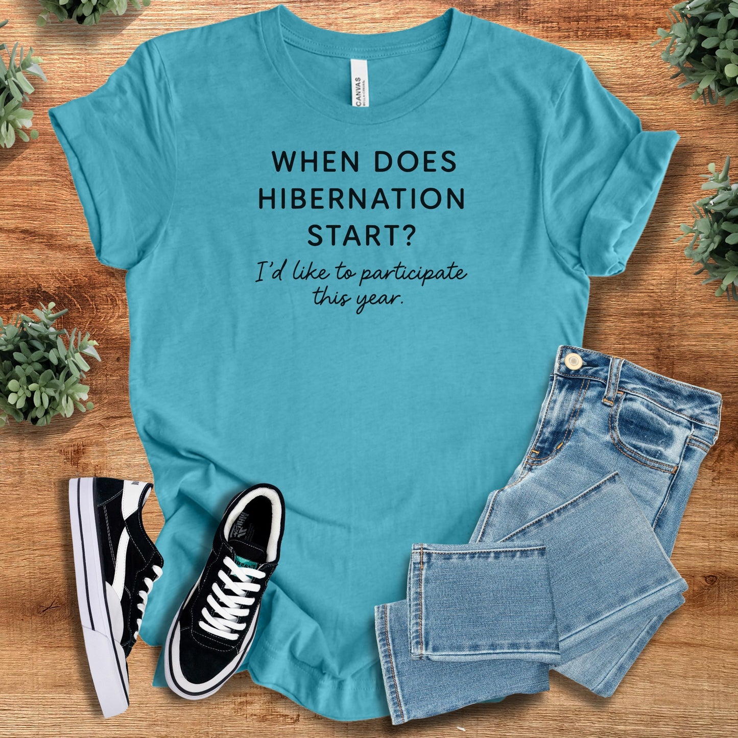 When Does Hibernation Start Bella Canvas Tee