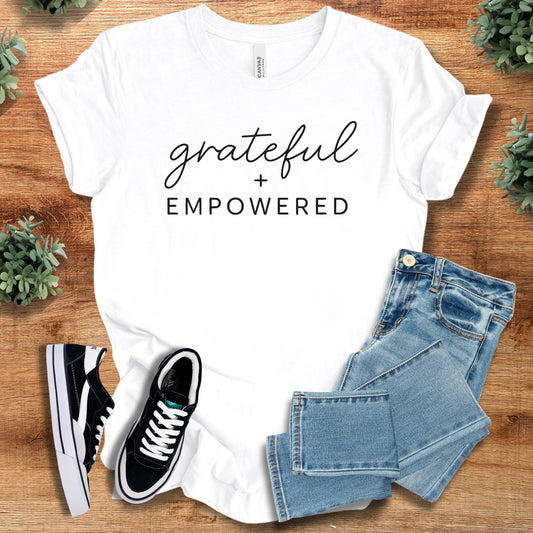 Grateful + Empowered Bella Canvas Tee
