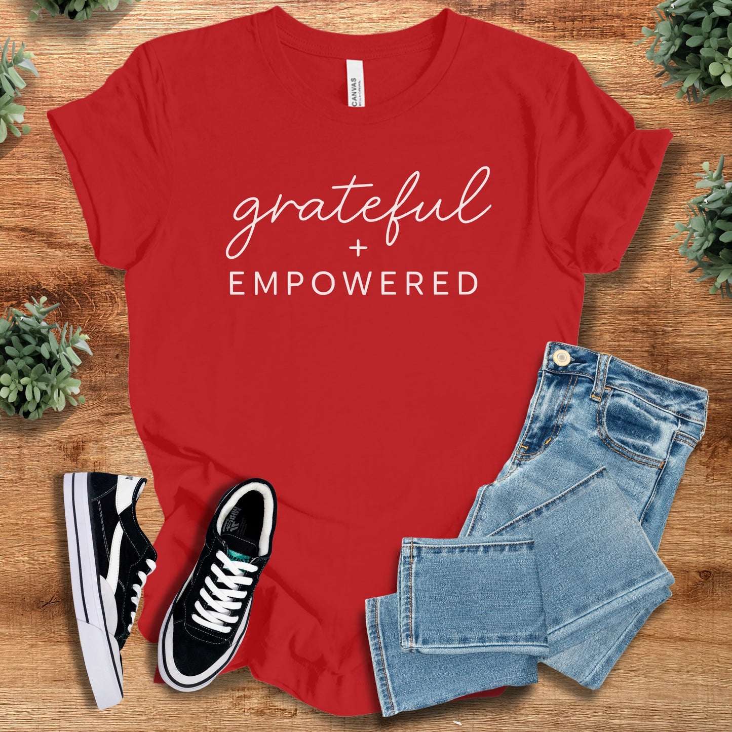 Grateful + Empowered Bella Canvas Tee