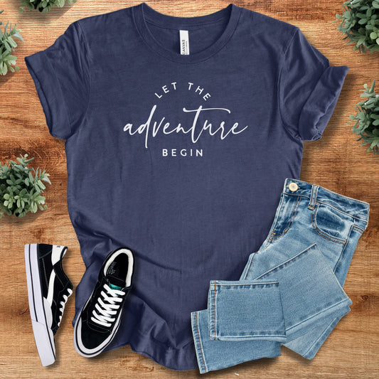 Let The Adventure Begin T‑Shirt | Soft Bella+Canvas Tee