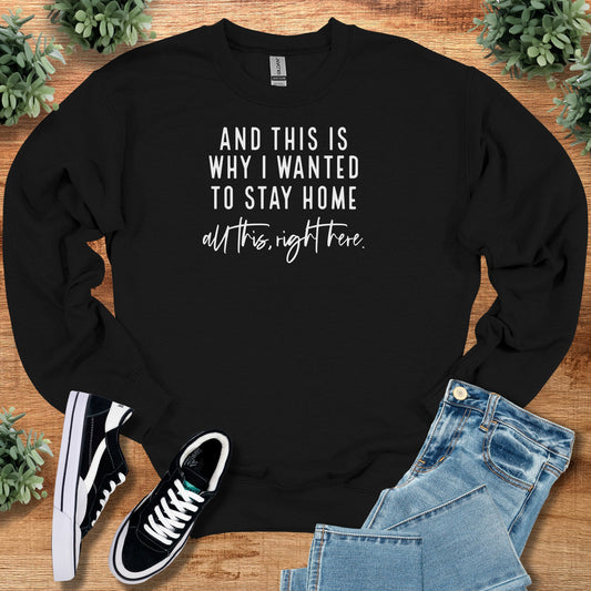 And This Is Why I Wanted to Stay Home – Sweatshirt