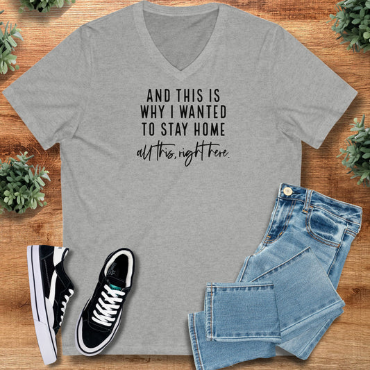 And This is Why I Wanted to Stay Home - V-Neck Tee