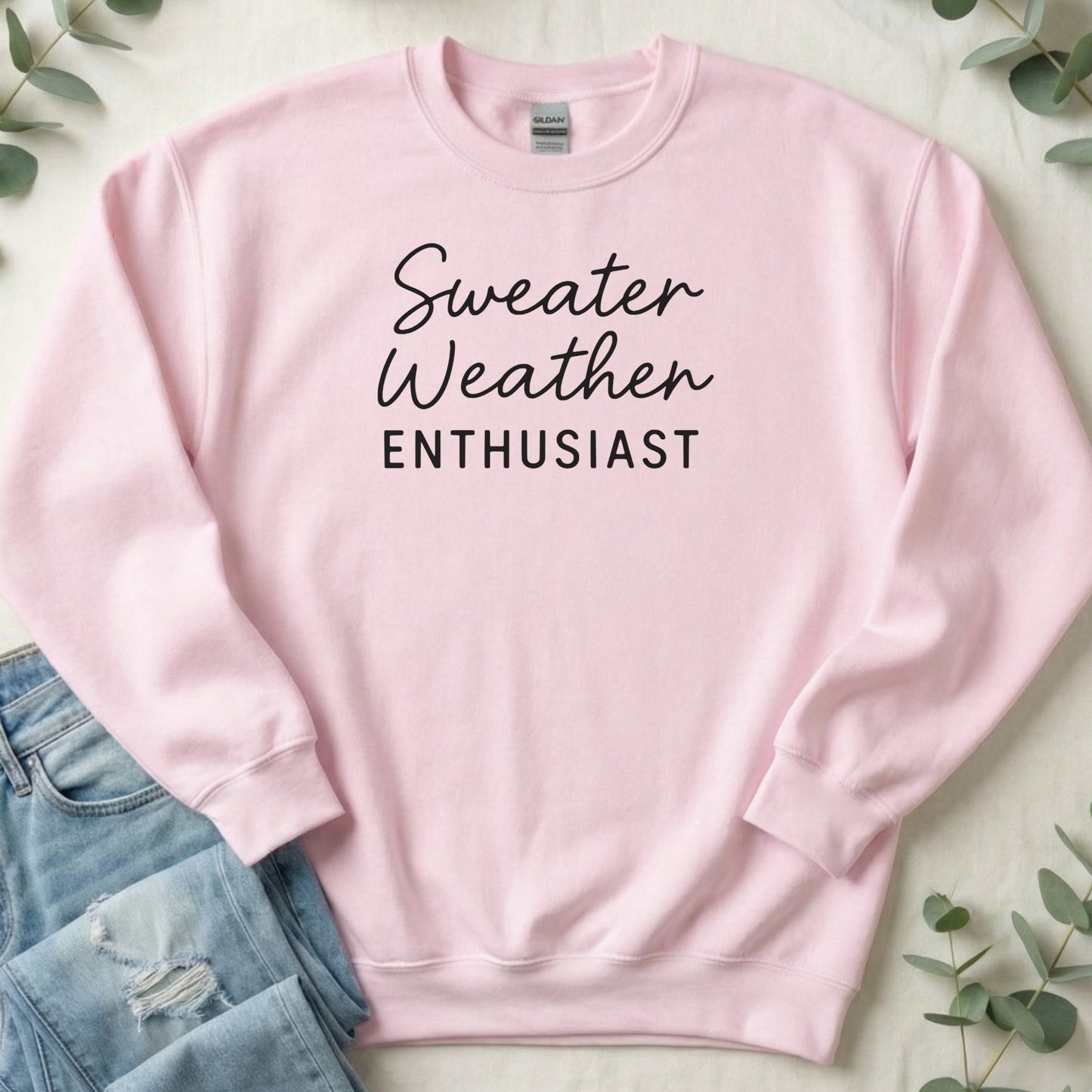 Sweater Weather Enthusiast Pink Sweatshirt Product