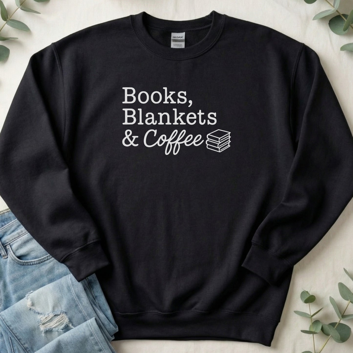 Cozy Books Blankets and Coffee Sweatshirt for Book Lovers