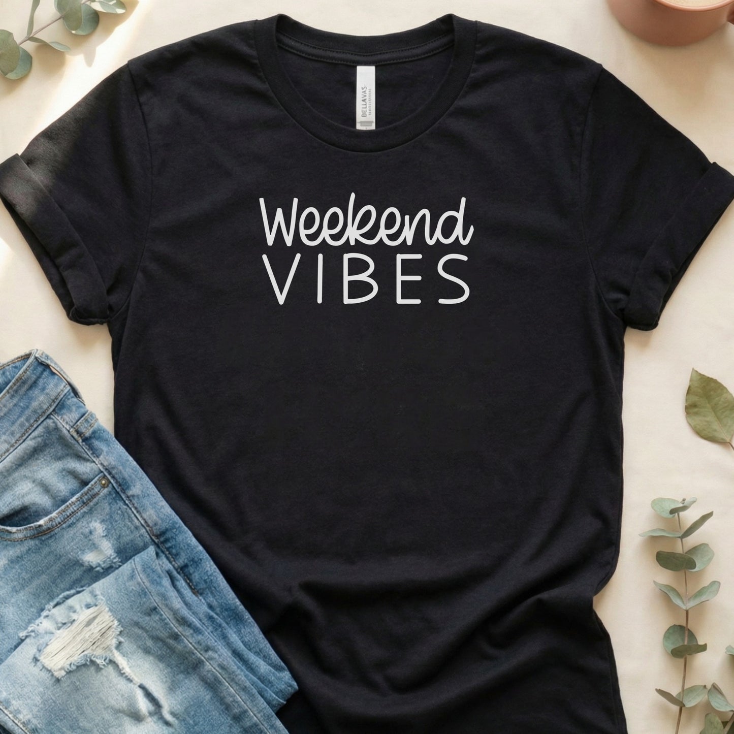 Weekend Vibes Graphic Tee Shirt Trendy Casual Wear