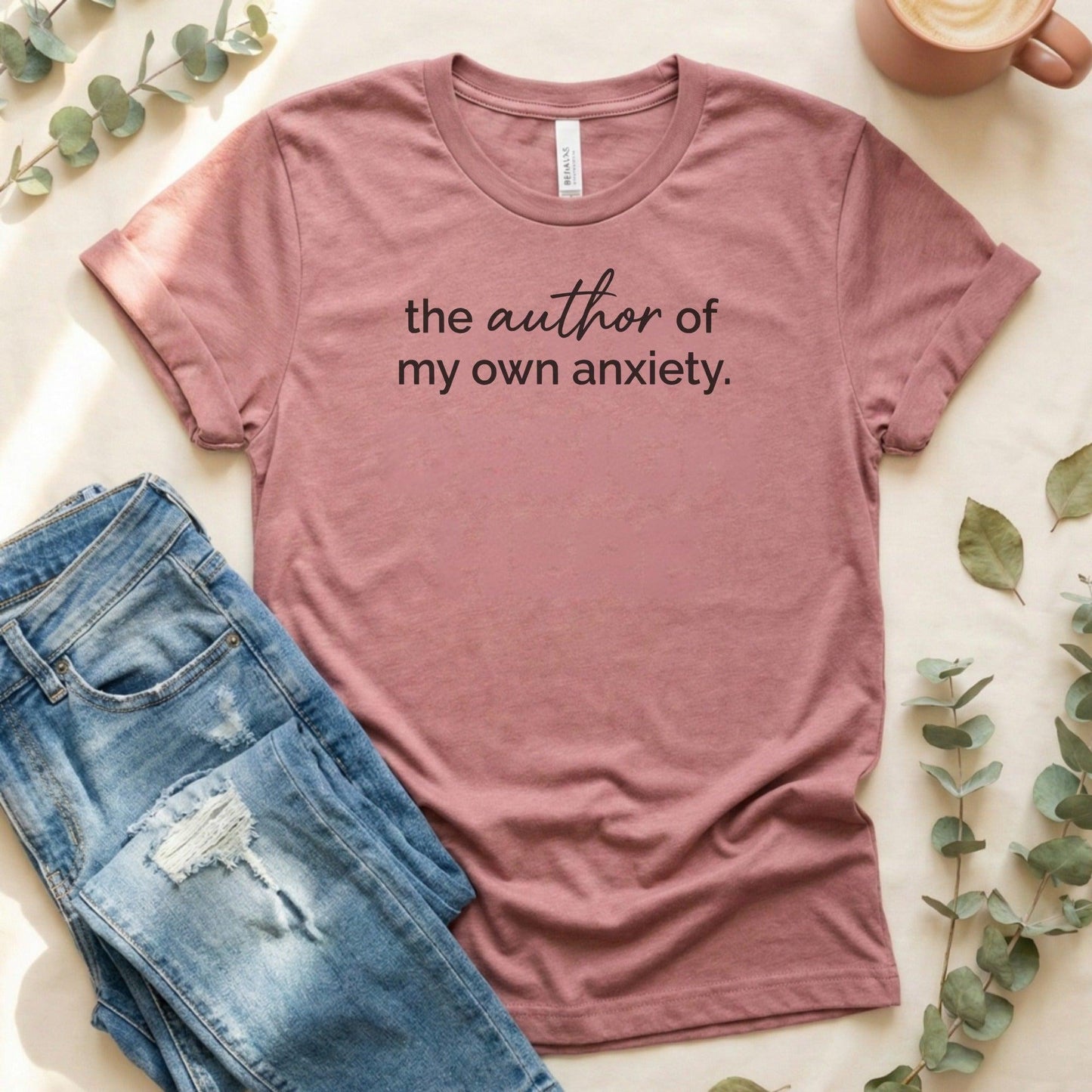 the author of my own anxiety slogan t-shirt