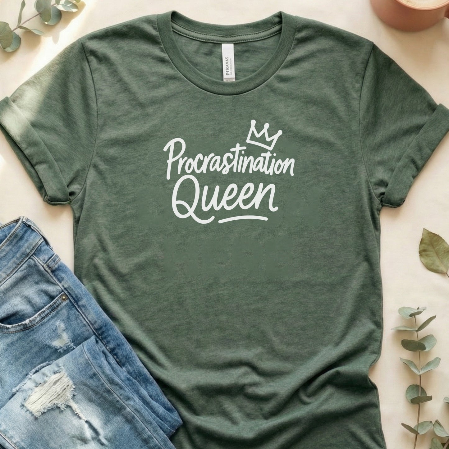 Procrastination Queen Graphic Tee Casual Wear Top