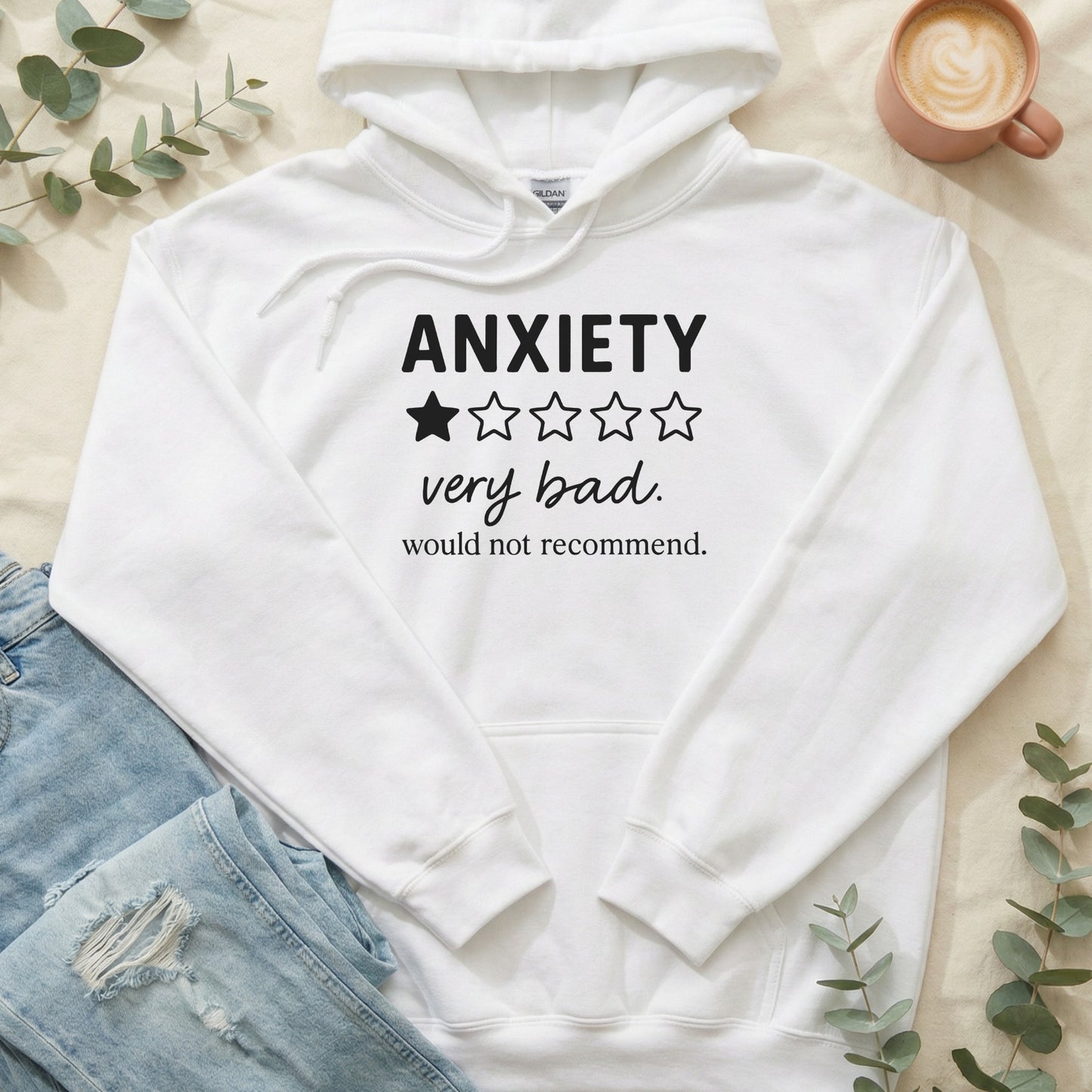 ANXIETY 1-Star Rating Very Bad Would Not Recommend Hoodie