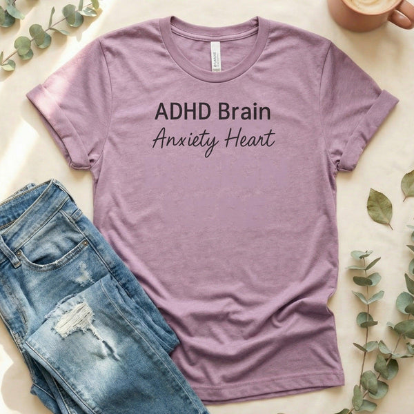 ADHD Brain Anxiety Heart Unique Design Creative Other