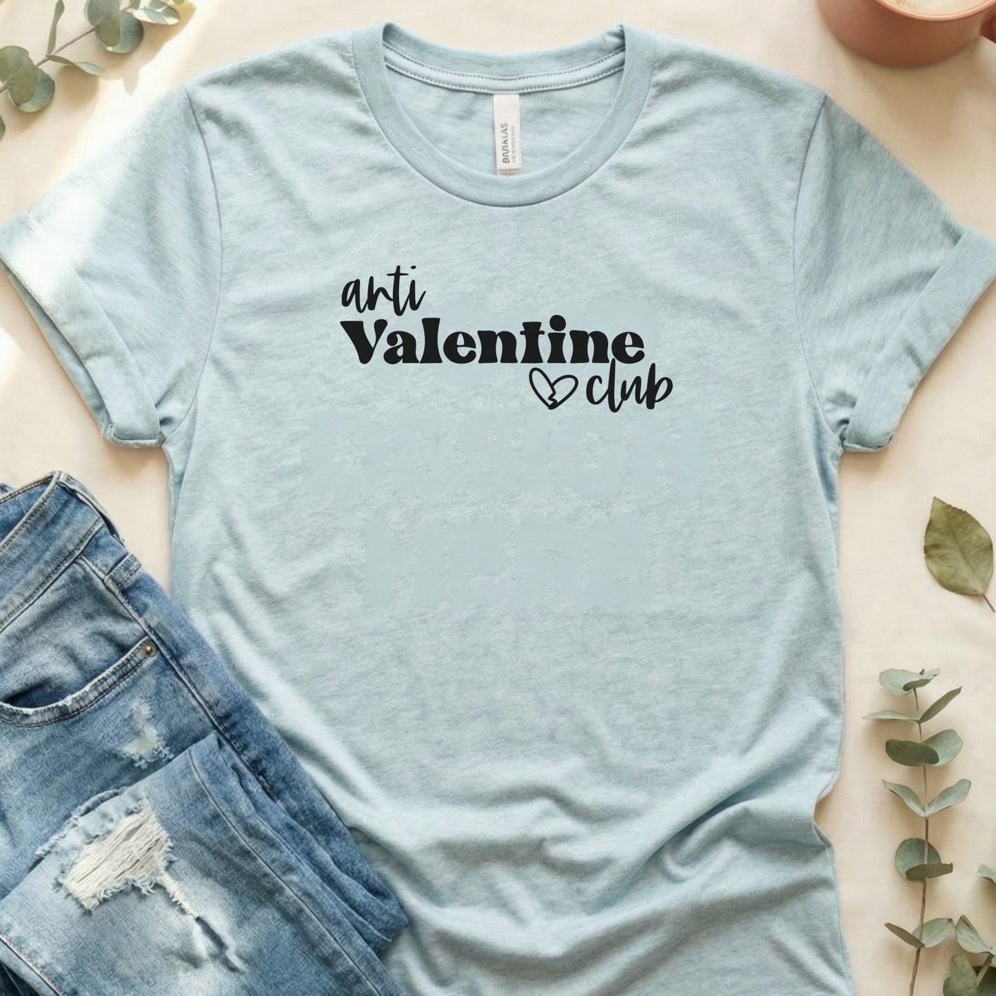 Anti Valentine Club Graphic T-Shirt for Unique Fashion
