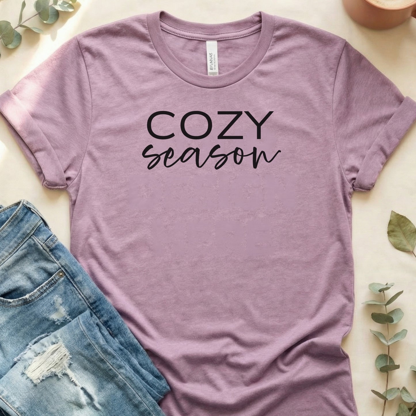 Cozy Season Graphic Tee Shirt Casual Summer Top