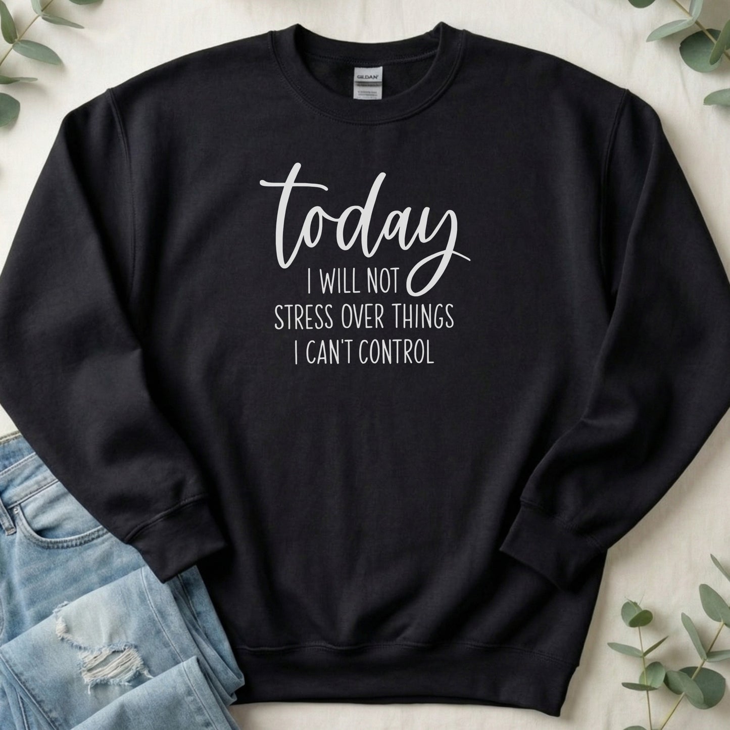 Today I Will Not Stress Over Things I Can't Control sweatshirt