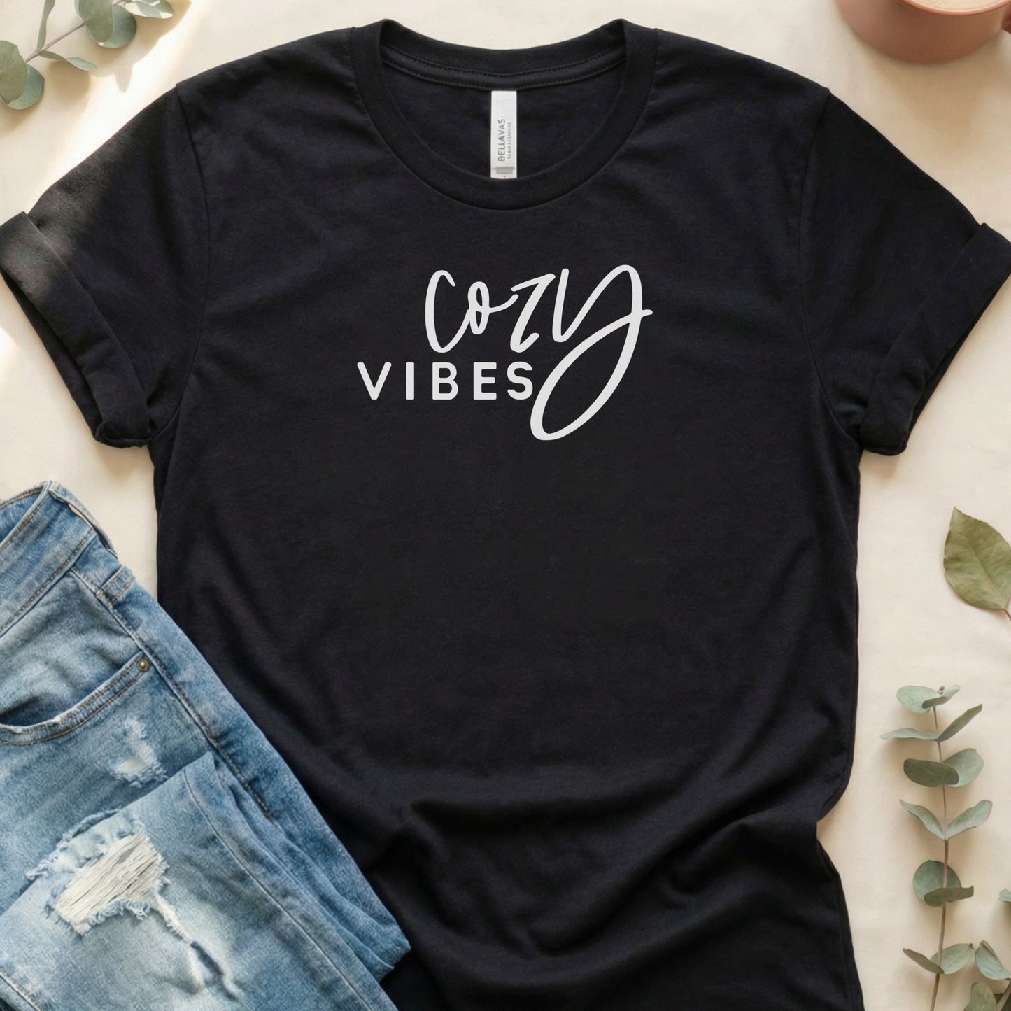 Cozy Vibes Graphic Tee for Casual and Relaxed Style