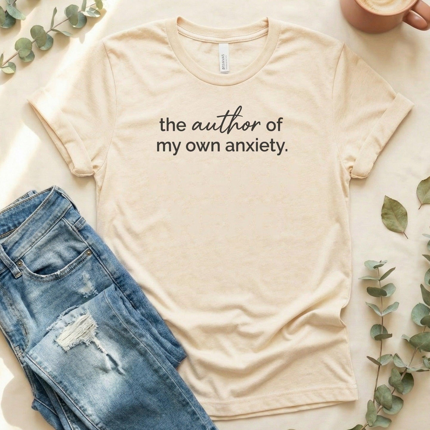 the author of my own anxiety statement t-shirt