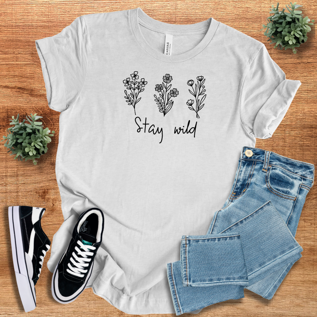 Stay Wild with Wildflowers T-Shirt for Every Occasion | Boho Floral Nature Tee