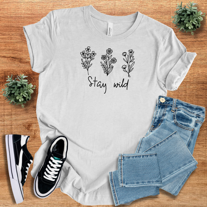 Stay Wild with Wildflowers T-Shirt for Every Occasion | Boho Floral Nature Tee