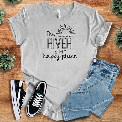 The River Is My Happy Place T‑Shirt | Soft Bella+Canvas Tee