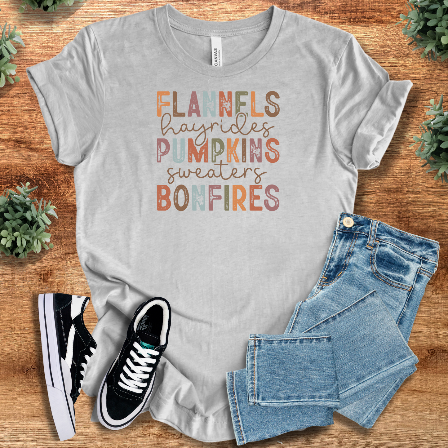 Flannels Pumpkins & Bonfires Tee
