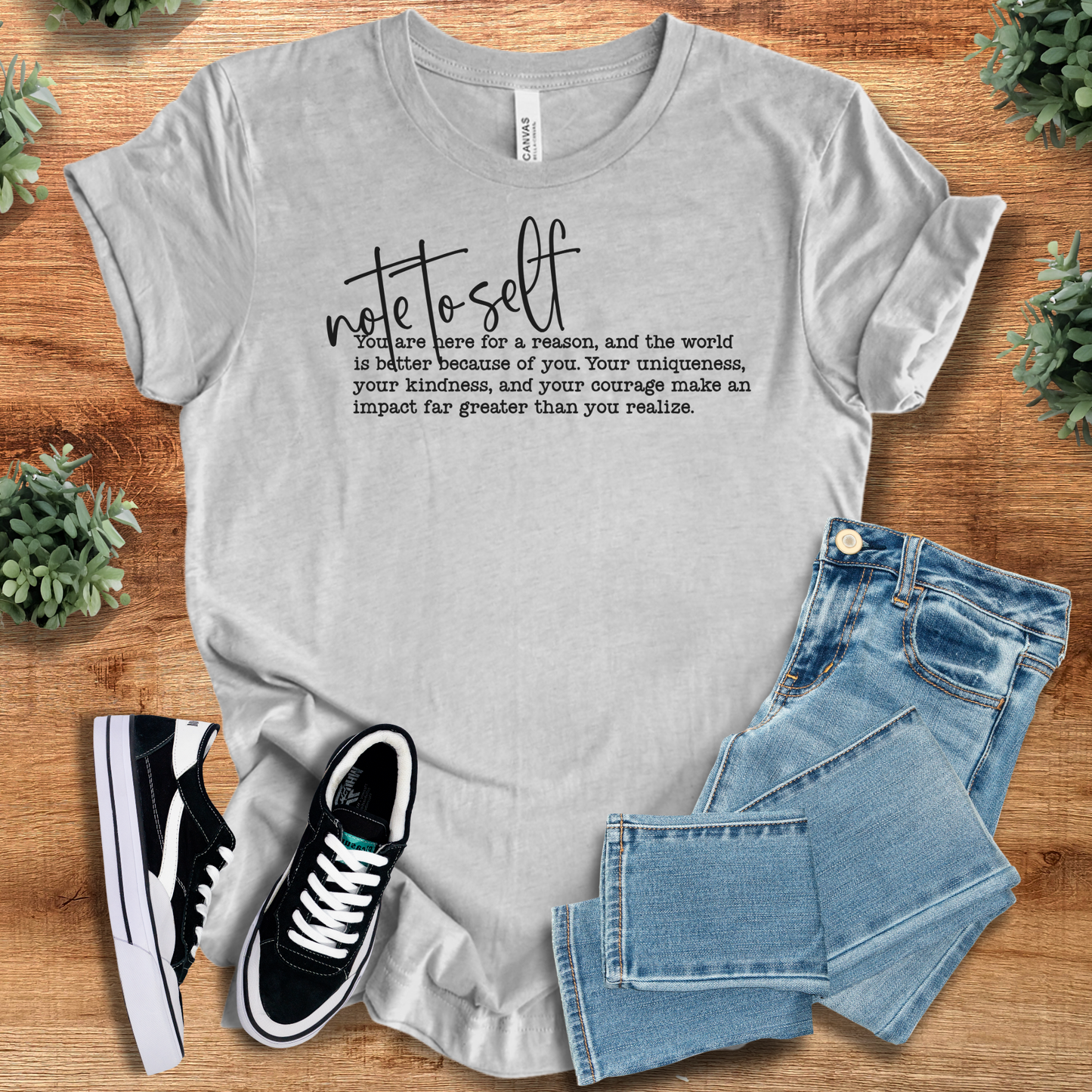 Note To Self Tee T‑Shirt | Soft Bella+Canvas Tee