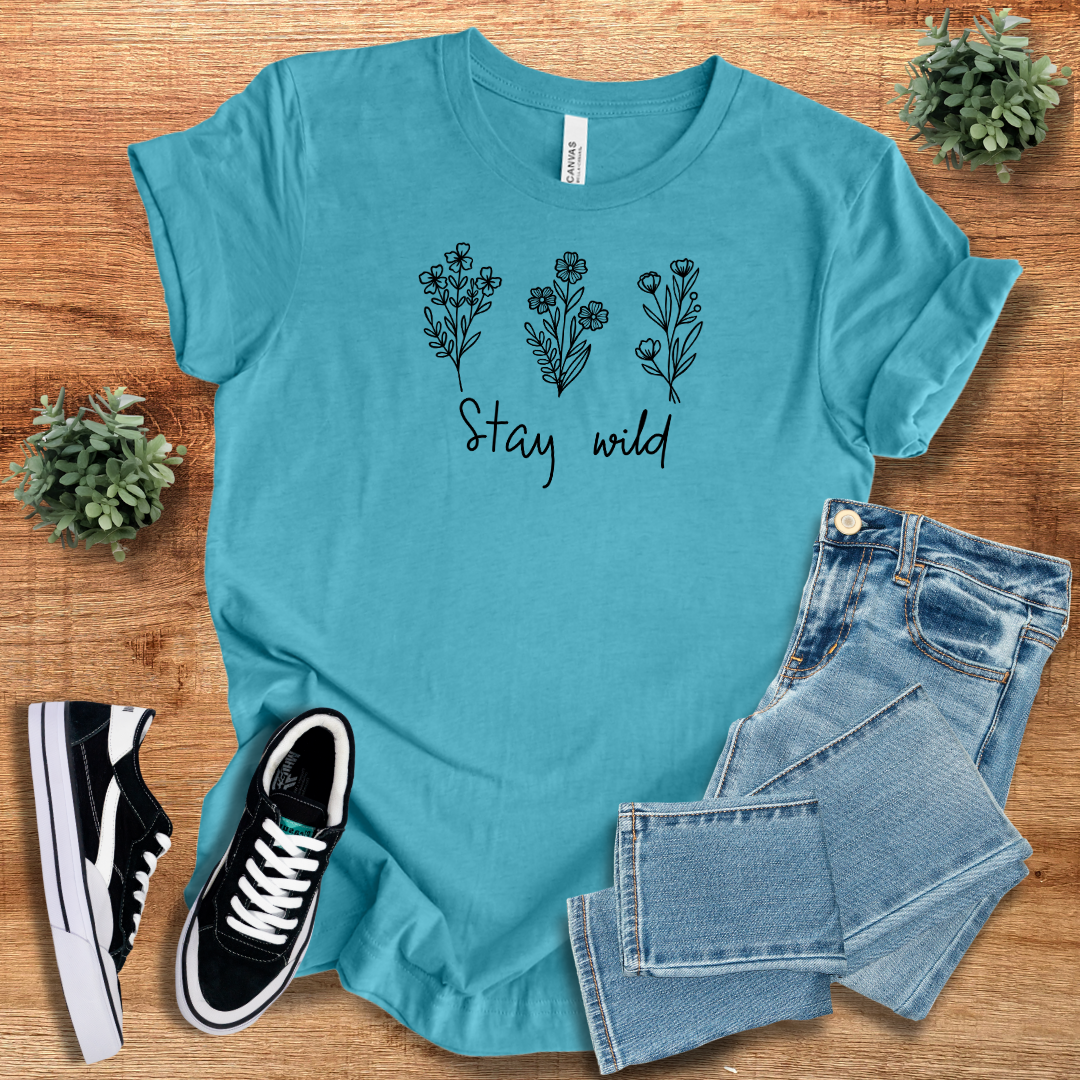 Stay Wild with Wildflowers T-Shirt for Every Occasion | Boho Floral Nature Tee