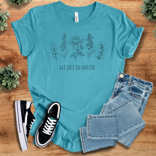 Get Lost In Nature T‑Shirt | Soft Bella+Canvas Tee