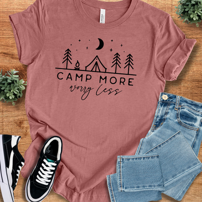 Heather-aqua t-shirt with '' text, flat lay styled on a wooden surface.